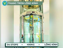 Thang máy Tròn lồng kính gia đình 400kg lắp đặt tại Hà Huy Tập, Quận 7, TPHCM