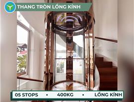 Thang máy Tròn lồng kính gia đình 400kg lắp đặt tại Tự Do, Quận Tân Phú, TPHCM