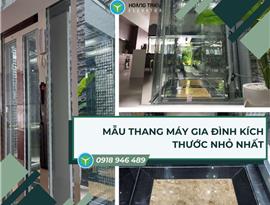 Thang máy kính gia đình kích thước nhỏ nhất là như thế nào?