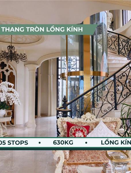 Thang máy Tròn gia đình 630kg lắp đặt tại thành phố Đà Lạt