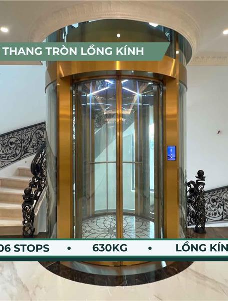 Thang máy Tròn gia đình 630kg lắp đặt tại Đường số 6, Quận Thủ Đức, TPHCM