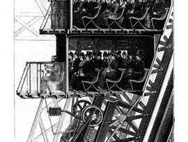 Thang máy của tháp Eiffel (Paris, Pháp)