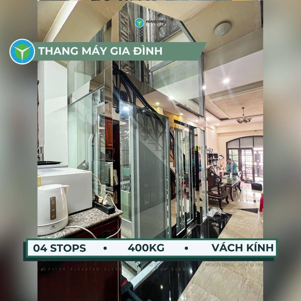 Thang máy gia đình 400kg lắp đặt tại Bình Trị Đông, Quận Bình Tân, TPHCM