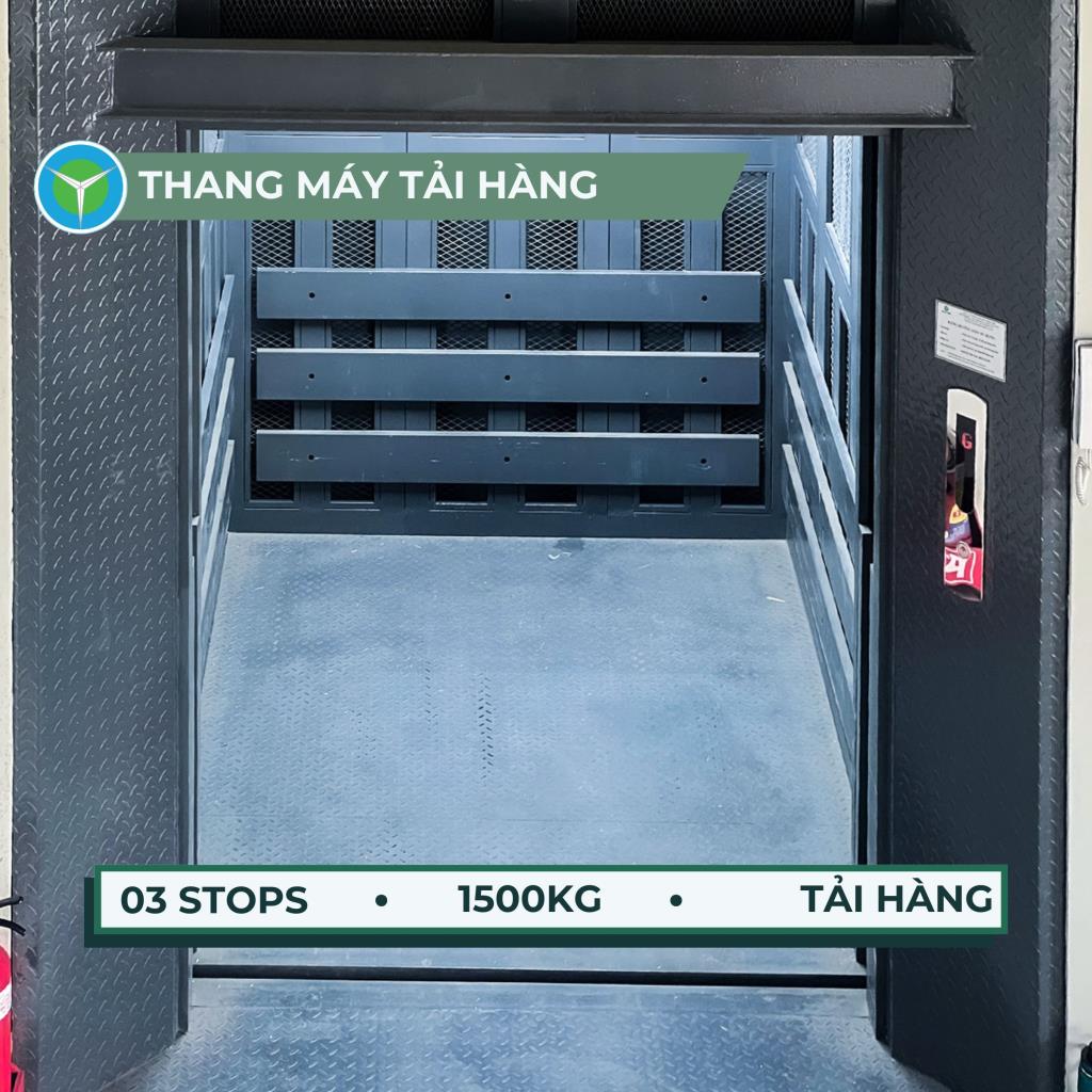 Thang máy tải hàng 1500kg lắp đặt tại Quận Bình Chánh, TPHCM
