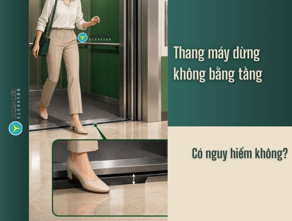Thang máy dừng không bằng tầng có nguy hiểm không? Cách xử lý
