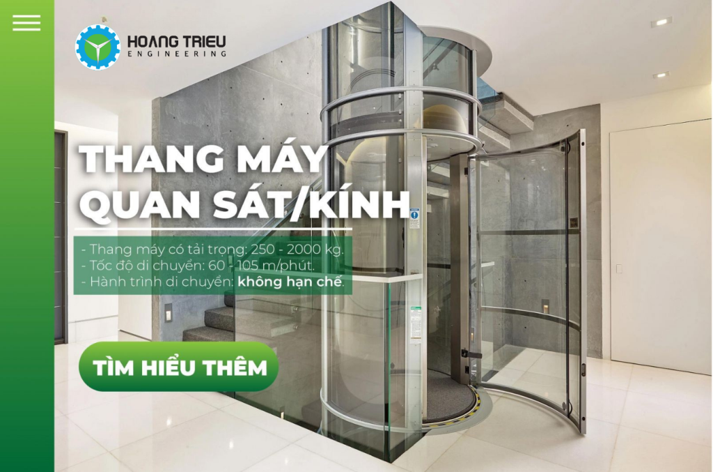 Cabin Mẫu Thang Máy Tròn Vách Kính