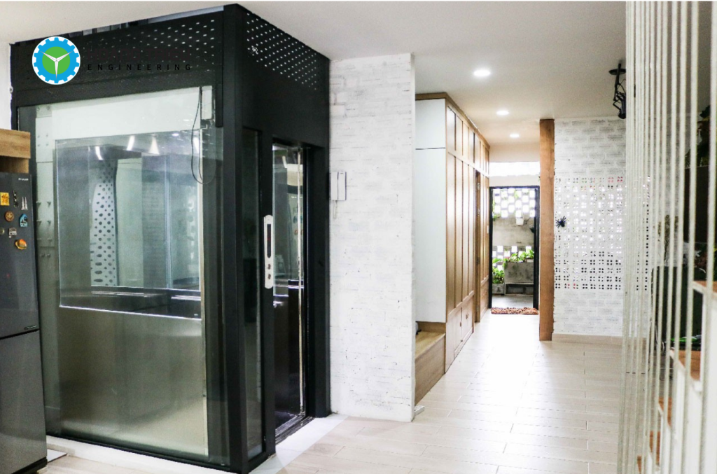 Cabin Mẫu Thang Máy Tròn Vách Kính