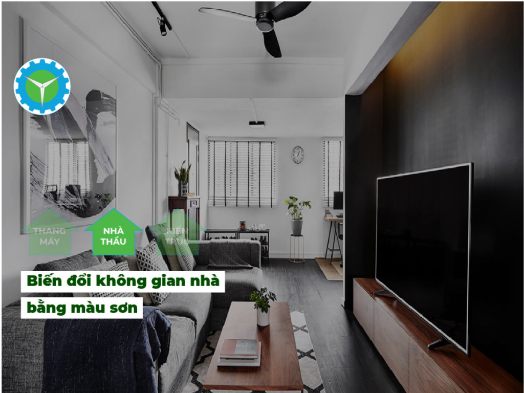 Biến đổi không gian nhà bằng màu sơn